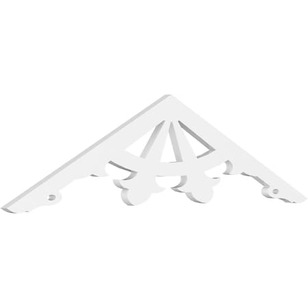 Ekena Millwork Pitch Riley Architectural Grade PVC Gable Pediment, 48"W x 12"H x 1"P (6/12) GPP048X012X100RIL
